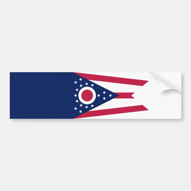 Ohio State Flag Bumper Sticker (Front)