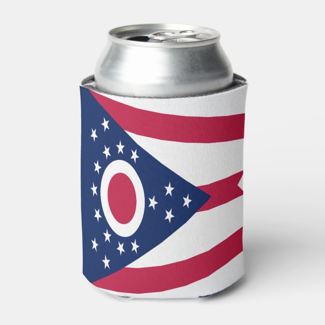 Ohio State Flag Can Cooler (Can Front)
