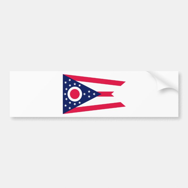 Ohio State Flag Design Bumper Sticker (Front)