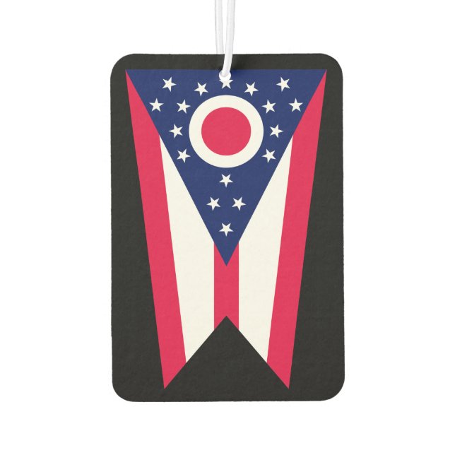 Ohio State Flag Design Car Air Freshener (Back)