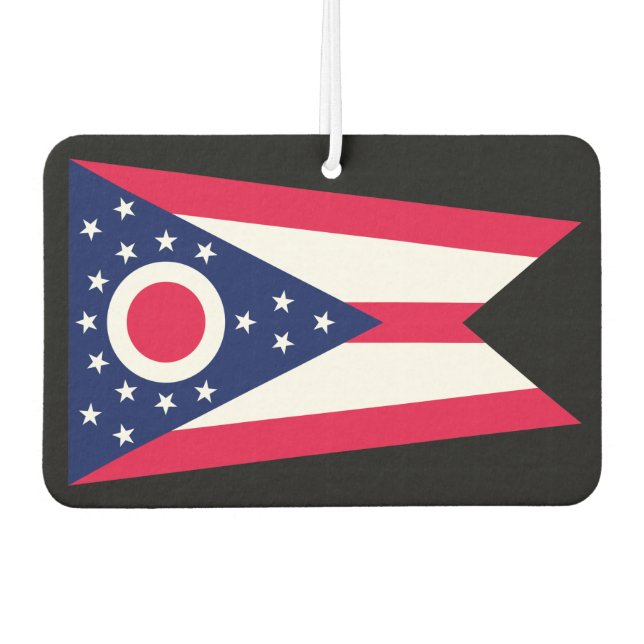 Ohio State Flag Design Car Air Freshener (Front)