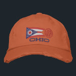 Ohio State Flag Design Embroidered Hat<br><div class="desc">Here's an Ohio State Flag Design embroidery on a custom baseball cap. A great gift idea, an embroidered hat for all occasions and anyone coming for a visit. Here's a selection of custom Ohio designs available on fine embroidered baseball caps for everyone. Use the "Ask this Designer" link to contact...</div>