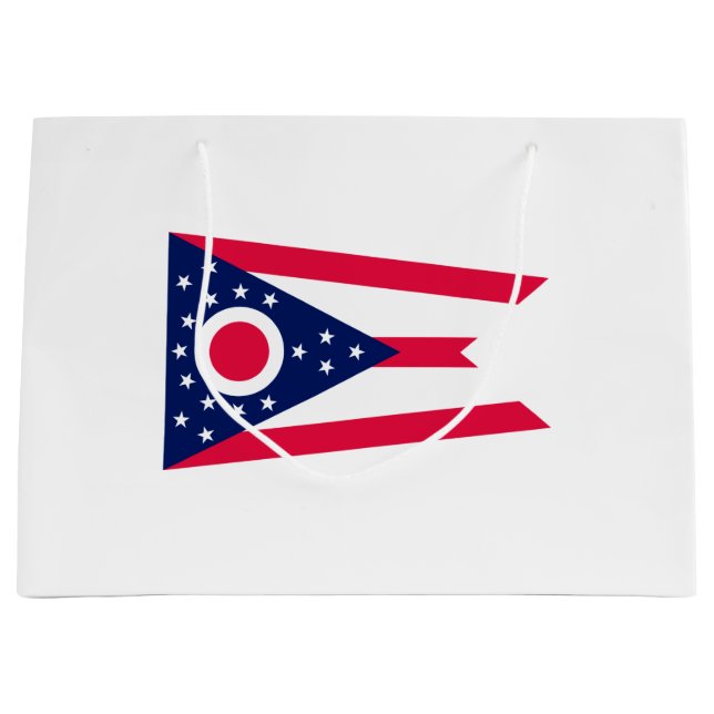 Ohio State Flag Design Large Gift Bag (Front)