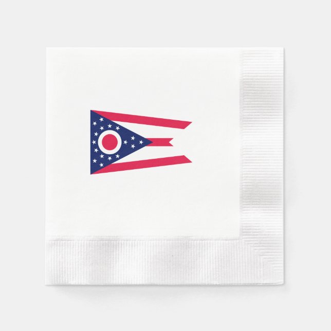 Ohio State Flag Design Napkin (Front)
