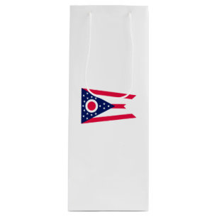 Ohio State Flag Design Wine Gift Bag