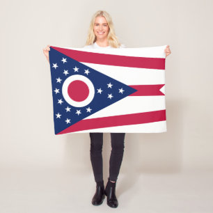 Ohio State Flag Fleece Blanket