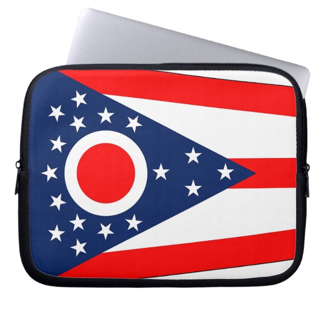 Ohio State Flag Laptop Sleeve (Front)