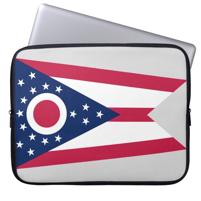 Ohio State Flag Laptop Sleeve (Front)