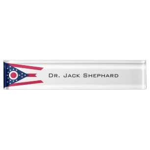 Ohio State Flag Nameplate