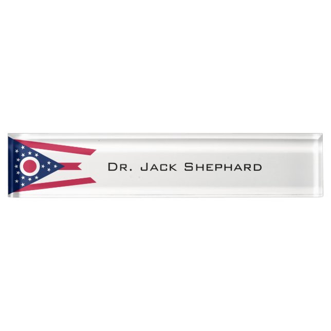 Ohio State Flag Nameplate (Front)
