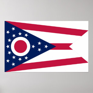 Ohio State Flag Poster