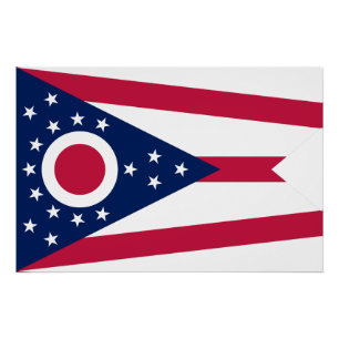 Ohio State Flag Poster