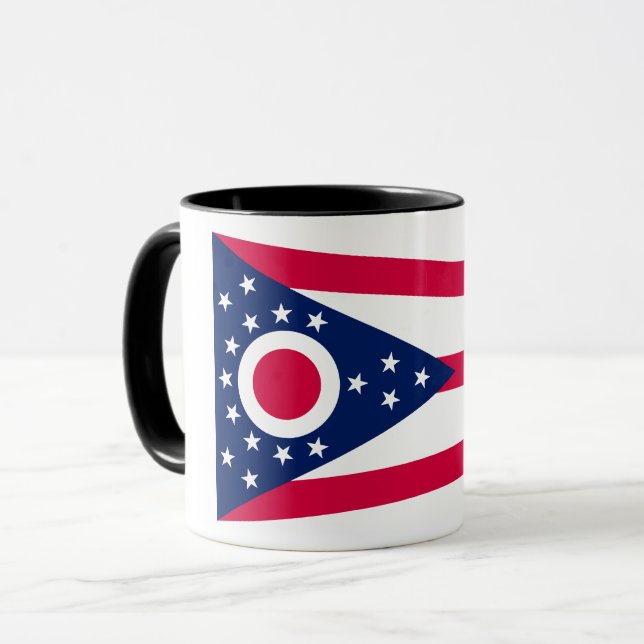 Ohio State Flag: The Buckeye State Banner Mug (Front Left)