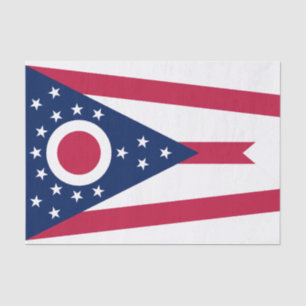 Ohio State Flag Tissue Paper