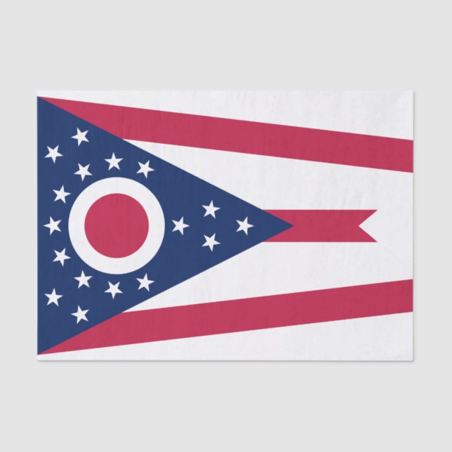 Ohio State Flag Tissue Paper (Front)