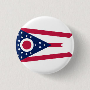 Ohio State Flag USA 3 Cm Round Badge