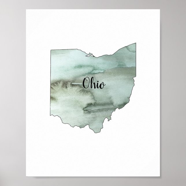 Ohio State Illustration Painting Poster (Front)