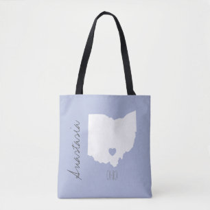 Ohio State map  personalize name Tote Bag