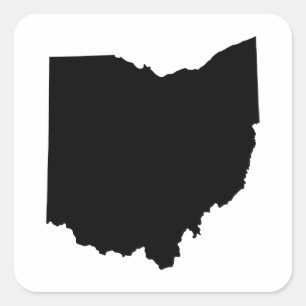 Ohio State Outline Square Sticker