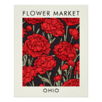 Ohio State Scarlet Carnation Flower Market