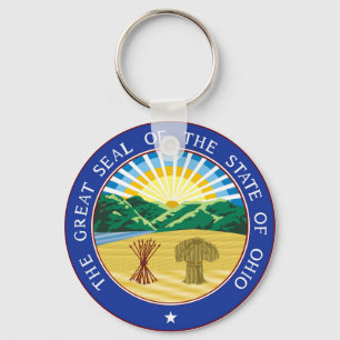 Ohio state seal republic symbol key ring