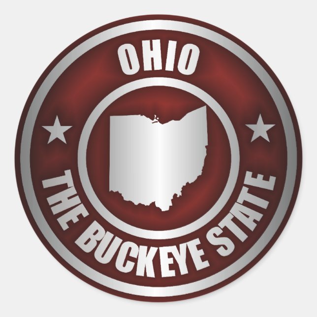 Ohio Steel (Red) Classic Round Sticker (Front)