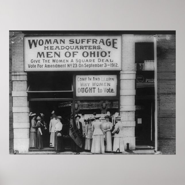 Ohio Suffrage Headquarters in Cleveland Poster (Front)