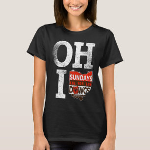 OHIO Sundays Are For The Dawgs Vintage Ohioan Map T-Shirt