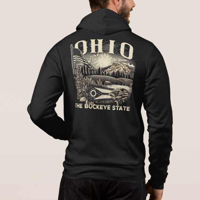 Ohio The Buckeye State Hoodie (Back)