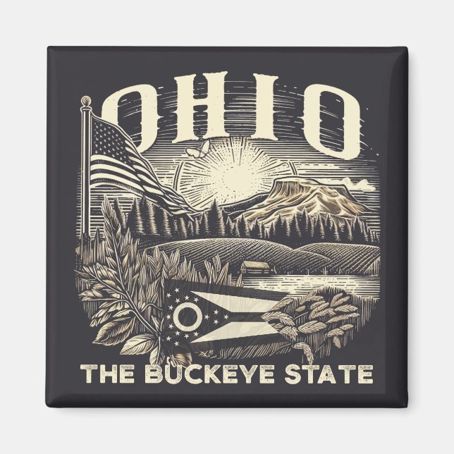Ohio The Buckeye State Magnet (Front)