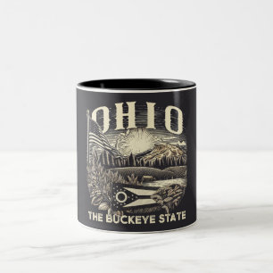 Ohio The Buckeye State Two-Tone Coffee Mug