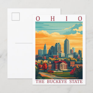 Ohio the Buckeye State USA Travel Place Postcard