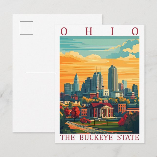 Ohio the Buckeye State USA Travel Place Postcard (Front/Back)