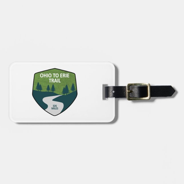 Ohio To Erie Trail Luggage Tag (Front Horizontal)