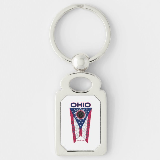 Ohio Total Eclipse Metal Keychain (Front)
