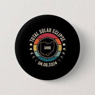 Ohio Total Solar Eclipse 2024 American Totality Ap 6 Cm Round Badge