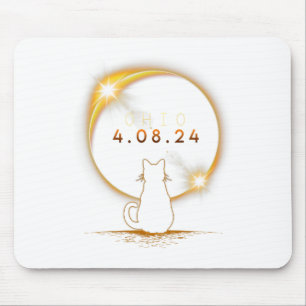 Ohio Total Solar Eclipse 2024 Cat Solar Eclipse 1 Mouse Mat