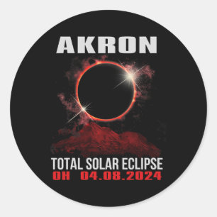 Ohio Total Solar Eclipse 2024 Classic Round Sticker