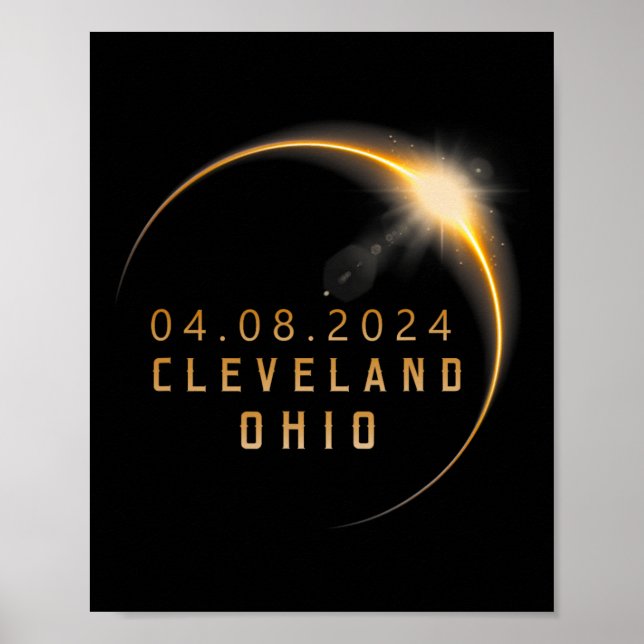 Ohio Total Solar Eclipse 2024 - Ohio Solar Eclipse Poster (Front)
