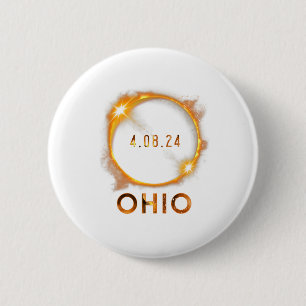 Ohio Total Solar Eclipse April 8 2024 Ohio Solar E 6 Cm Round Badge
