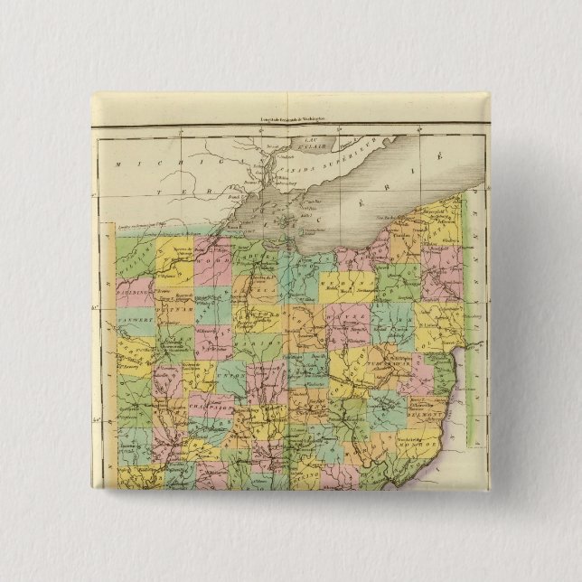 Ohio US 15 Cm Square Badge (Front)