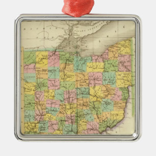 Ohio US Metal Tree Decoration