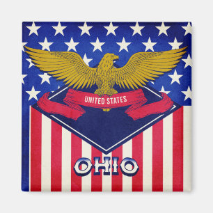 Ohio USA Flag Magnet
