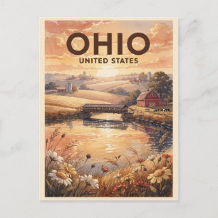 Ohio USA Vintage Travel Postcard