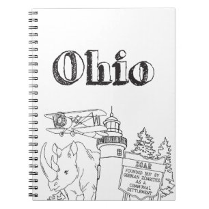 Ohio Vacation Drawing Vacation Art Travelling Desi Notebook