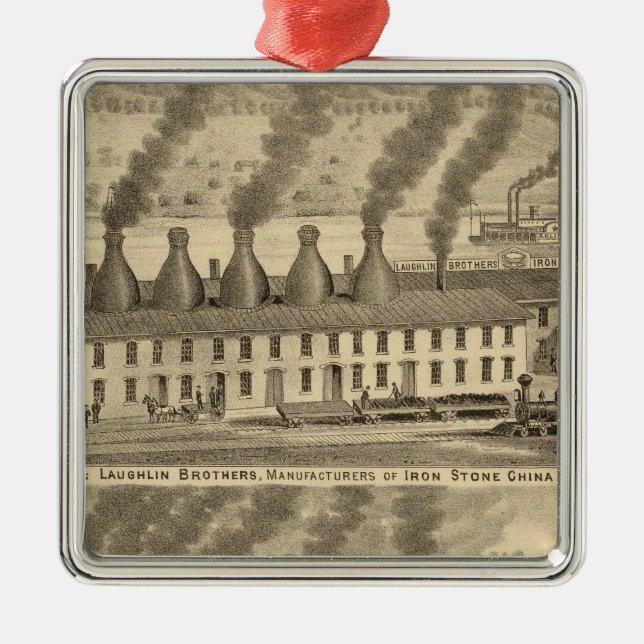 Ohio Valley Pottery, Laughlin Brothers Metal Tree Decoration (Front)