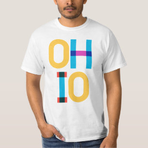 Ohio Vintage Retro Pop Art Colourful 80s Type T-Shirt