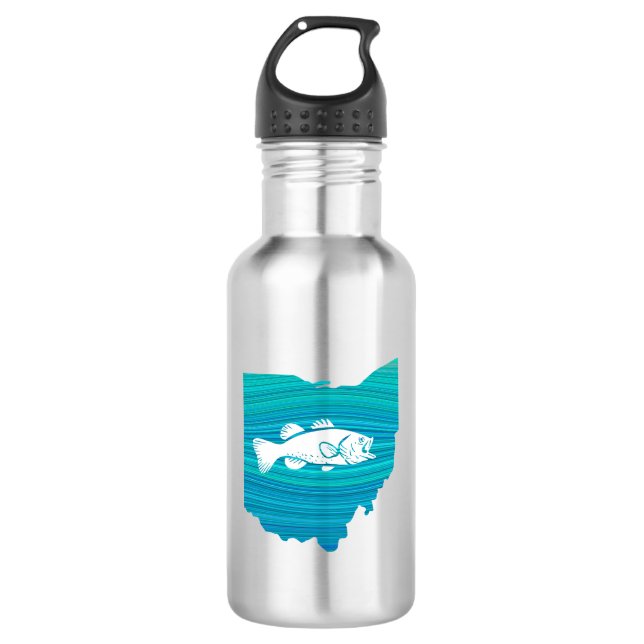 Ohio Wave Fishing 532 Ml Water Bottle (Front)