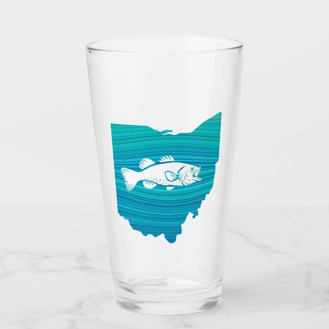 Ohio Wave Fishing Glass (Front)