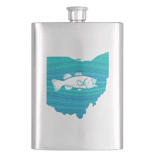 Ohio Wave Fishing Hip Flask